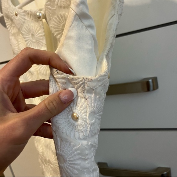 Lilly Pulitzer Nicci White Pinwheel Organza Pearl Dress - Picture 9 of 11